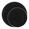 Smarty Had A Party Black with Gold Rim Organic Round Plastic Dinnerware Set (120 Dinner Plates+120 Salad Plates), 240PK 930BGVP-CASE - alternate 7